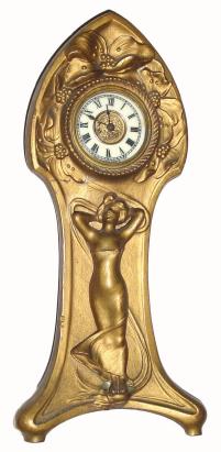 C.1906, Ansonia Clock Co., "LADY" in good original condition. — Antique Clocks Price Guide