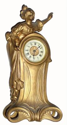 C.1906, Ansonia Clock Co., "CLIO" in good original condition — Antique Clocks Price Guide