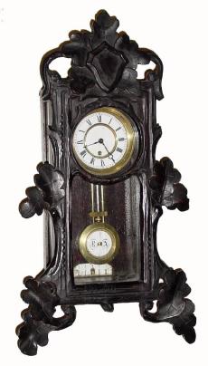 C.1890, German, Mini Black Forest 8-Day "R-A" wall clock in generally good original condition. — Antique Clocks Price Guide
