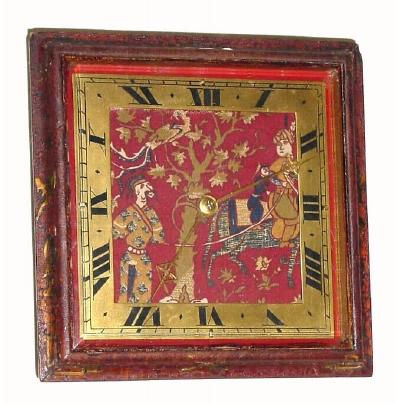 C.1910, English, ORIENTAL, bronze desk clock with wooden frame and chinoisserie decorations on the frame — Antique Clocks Price Guide