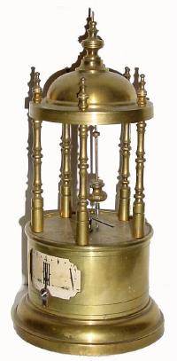 C.1900, French Conical (Rotary) Pendulum Annular dial alarm clock. — Antique Clocks Price Guide