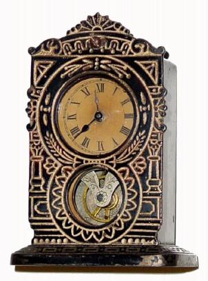 C.1882, Yale Clock Co., Iron Miniature 1-day novelty clock. — Antique Clocks Price Guide