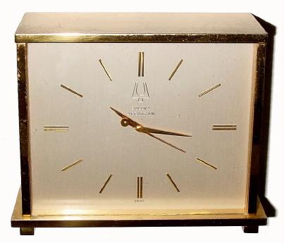 C.1965, Swiss, Bulova ACCUTRON desk clock in good original condition. — Antique Clocks Price Guide