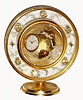 C.1965, Angelus, Swiss, 8-day time-barometer-hygrometer-thermometer, Globe desk time-piece in generally good condition. 