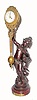C.1905, Mixed Lot, Small French statue titled DIVERSE, with a relatively early German, Junghans swinging arm with discolored dial.