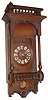 C.1895, French Walnut Wall clock in an unusual design,