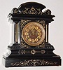 C.1885, Ansonia, MARBELITE No. 8, in very nice restored condition, with original hard rubber dial and open escapement.