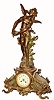 C.1900, French, Green Onyx and gilded Spelter mantel clock.