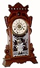 C.1880, New Haven, NEVA, walnut parlor clock in good restored condition. The case has been attractively refinished.