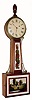 C.1835, Massachusetts, 8-day banjo timepiece, unsigned.
