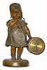 C.1914, Ansonia Clock Co., GOOD NIGHT, in generally good original condition, minor losses to finish.