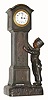 C.1900, French, "Dutchboy" Mini tall clock with original finish. 