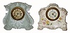 C.1905, Ansonia (Lot of 2) Mini porcelain clocks: