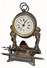 C.1885, Ansonia, GEM INK, time and calendar desk clock in very good condition.