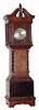 C.1950, Home made mahogany tall case (Mini), with a C.1925 New Haven back wind novelty movement.