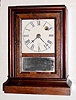 C.1860, Bradley and Hubbard, West Meriden, Conn, 30 hour rosewood cottage clock in generally fair to good condition.