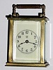 C.1905, Waterbury Clock Co., "SPECK", brass cased carriage timepiece miniature in generally good condition.