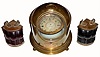 C.1900, English, Sestrel, Ship's Compass, plus 2 marine lights, all in good as-found condition. 