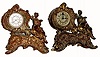 C.1904, (Lot of 2) Ansonia GLADYS novelty clocks, as-found,