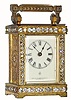 C.1904, Ansonia, BONANZA Carriage timepiece (another 8-day clock), in fair to good condition.