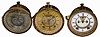 Ansonia, LOT OF 3 OPEN ESCAPE movements for cast iron and other metal figural clocks.