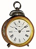 C.1890, Ansonia, Rare 1-Day Alarm in Marbelite case with molded flowers on the sides of the case.