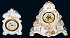 C.1900, Ansonia Clock Co., (Lot of 2 Mini Porcelains), in generally fair to good condition: 