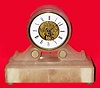 C.1890, French, Japy Freres, Marble mantel timepiece with skeletonized movement,