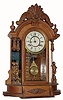 C.1885, Jerome and Co., New Haven, CT. 8-day "Occidental" solid oak case mantel clock with cathedral gong striking.