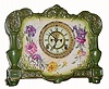C.1905, Ansonia "LaRoca", Royal Bonn, porcelain china clock in generally good condition.
