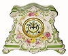 C.1901, Ansonia Clock Co., "La Drome", Royal Bonn, 8-day time/strike porcelain mantel clock.