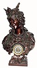 C.1890, French TIME is MONEY figural clock in excellent restored condition.