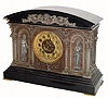 C.1895, Ansonia GEORGIA enameled iron and spelter mantle clock in very good "as-found: condition.