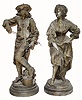 C.1904, Ansonia, Set of Garniture statues, "MELODY and MOTION", group No. 1103.