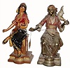 C.1904, Ansonia, Pair of Garniture Statues, "Aida and Amneris", 