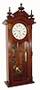 C.1895, E. Howard and Co., Boston, Watchman's Clock, walnut, weight driven, and except for the missing case bottom and recorders, in very good original condition.