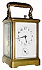 C.1905, French, Chas. Hour, Grand Sonnerie Carriage Clock with alarm and repeat in a Corniche case,