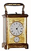 C.1900, French, Paul Garnier (signed on base), Gilt Brass Carriage clock, in an engraved case and in excellent restored condition. 