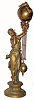 C.1900, Ansonia Clock Co., New York "Juno" ball swing clock.