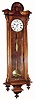 C.1900, Austrian, J. Salfer, 30-Day 1-wt, walnut timepiece.