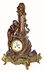 C.1890, French, FOUNTAIN figural clock, bronzed spelter, and in excellent condition.