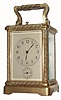 C.1900, French Brass Cased carriage clock, time, strike and repeat.