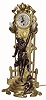 C.1905, German, Lenzkirch, Electrolier and Clock, in excellent original condition.