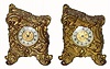 C.1904, Ansonia (Lot of 2) ENSIGN, cast and gilt novelty clocks,