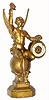 C.1906, Waterbury Clock Co., "ART" novelty figural clock in very good condition, 
