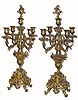 C.1885, French, Pair of Bronze Candelabra in very good original condition. 