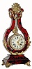 C.1890, French, Small Lyre clock, the case veneered with red tortoise shell, and with ormolu mounts.