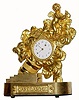 C.1830, French, Mini Ormolu figural clock, titled "Gare La Bombe", or the bombs of war, 