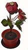 C.1955, German, A. Schmid-Schlenker Jr. Uhrenfabrik, novelty flower pot clock,