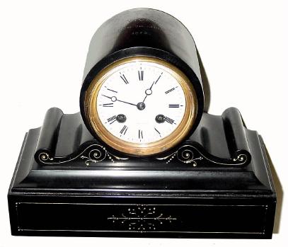 C.1872 (dated) French, 8-day time/strike mantel clock, in very good original condition. — Antique Clocks Price Guide